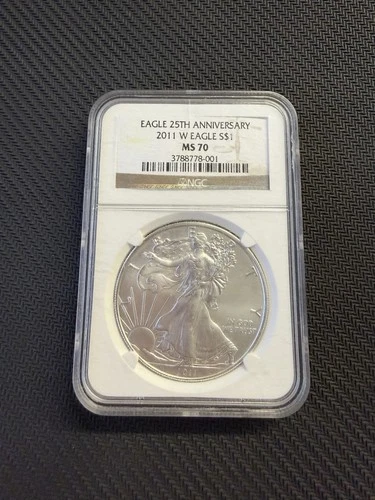 U.S. Mint American Eagle 2011 25th Anniversary 1 oz .999 Silver MS 70 NGC