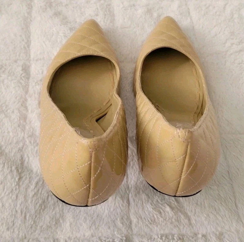 Zapatos de salón ENZO ANGIOLINI beige acolchado imitación cuero tacón alto talla US 10 Foto 4 de 4