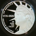 1776-2026 S Proof Silver Enduring Liberty Half Dollar SemiQ  FREE SHIPPING