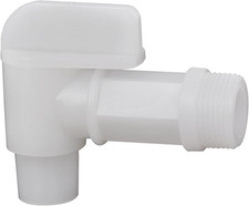 Plastic Faucet Spigot Drum Faucet, White Flow 3/4 Faucet for Plastic Drums Jugs,