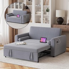Hello-5ive 2 Seater Sofa Bed with Pocket and Adjustable Backrest for Living Room