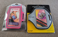 Lot of 2 Sports Armband Phone Holder Holds Most Smartphones Cap Tone Fitness