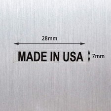 1000 Made in USA Ultra Clear Adhesive Stickers Labels 28mm  7mm, Silver