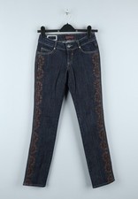 ROBERTO CAVALLI Womens Embroidered Denim Jeans Pants Size 27/34