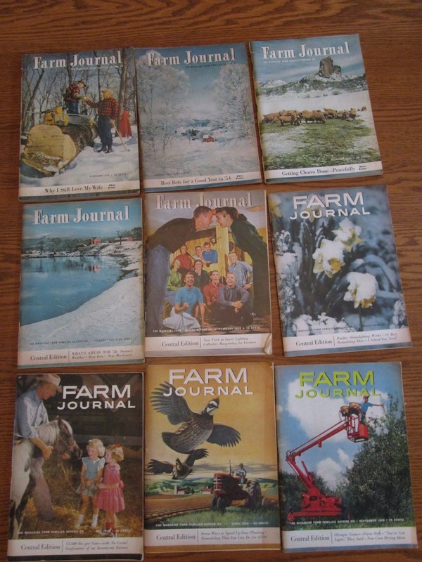 Farm Journal Magazine Lot 1953, 1954, 1958 