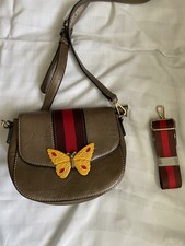 Borsa a tracolla borsa a farfalla moda marrone tono oro borsetta tracolla boho