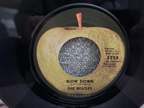 Beatles Slow Down b/w Matchbox Apple 45rpm #5255 John Lennon Paul McCartney