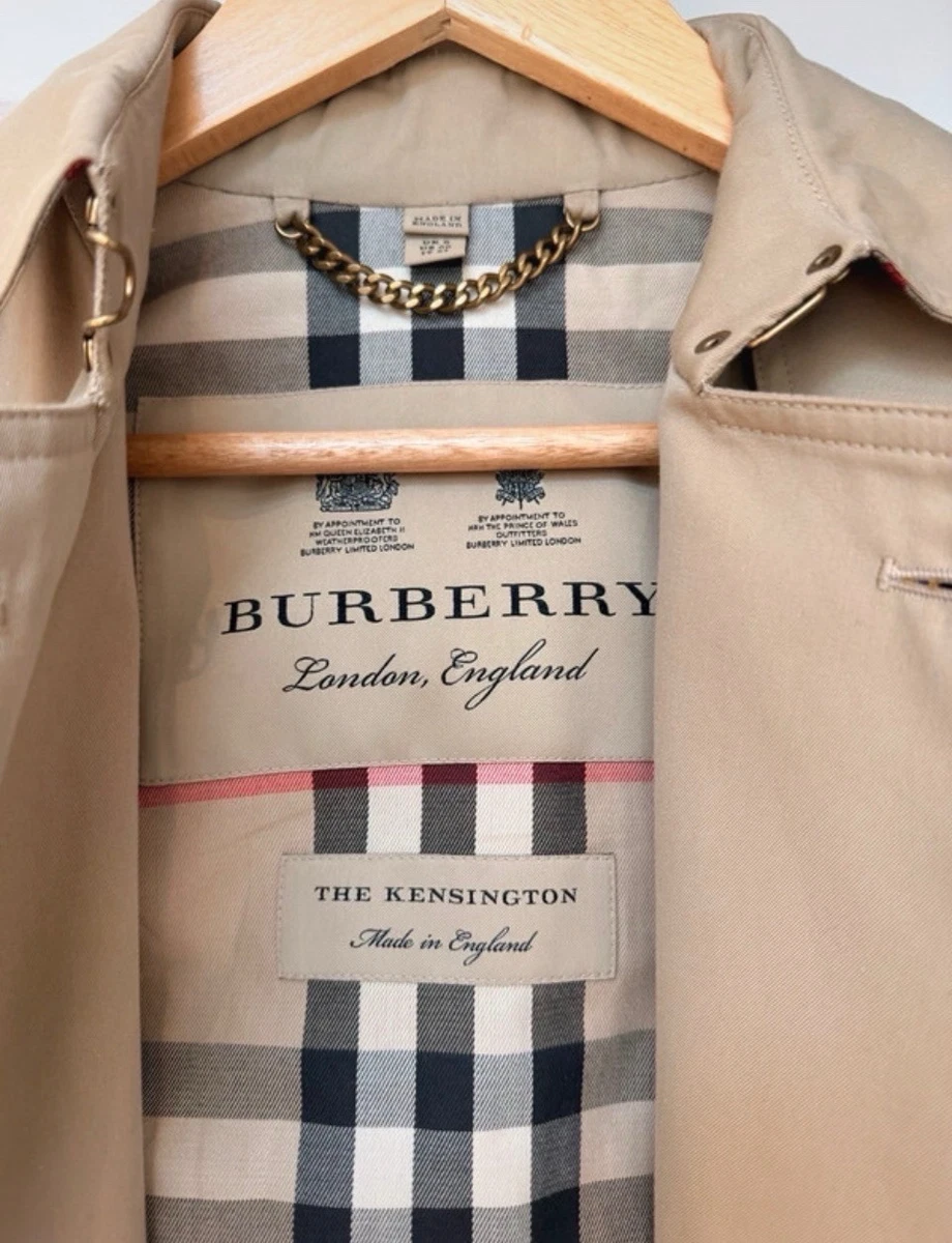 Gabardina Burberry Kensington longitud media beige