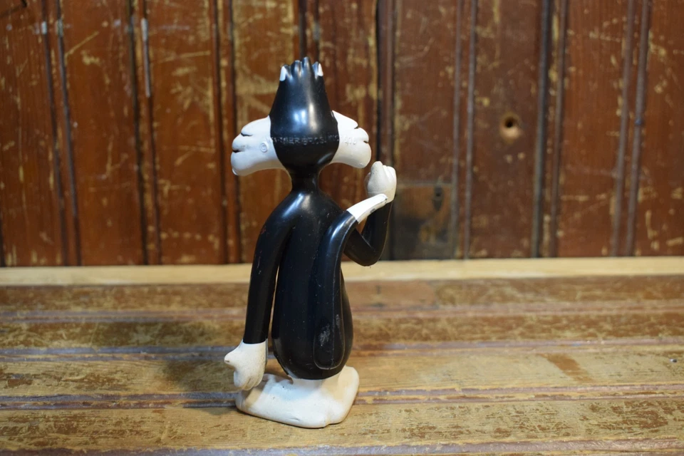 FIGURA GATO DAKIN SYLVESTER ESTACIONARIA MELODÍAS LOCAS VINTAGE AÑOS 60 VINILO 5" DE ALTO Foto 4 de 4