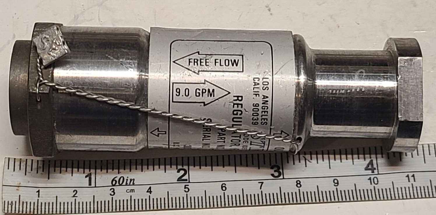 Sterer Engineering STERER ENGINEERING 648301 REGULATOR FLOW HYDRAULIC 3000 PSI ASSY DATE 2 ...