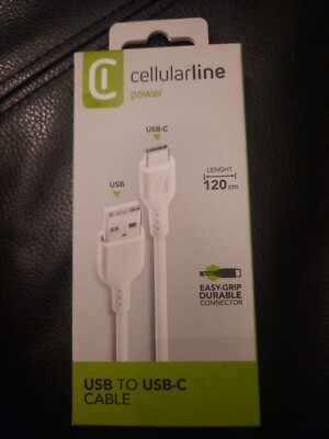 Cellularline USB auf USB-Typ-C Ladekabel Schnell Datenkabel Handy Kabel 1,2m 