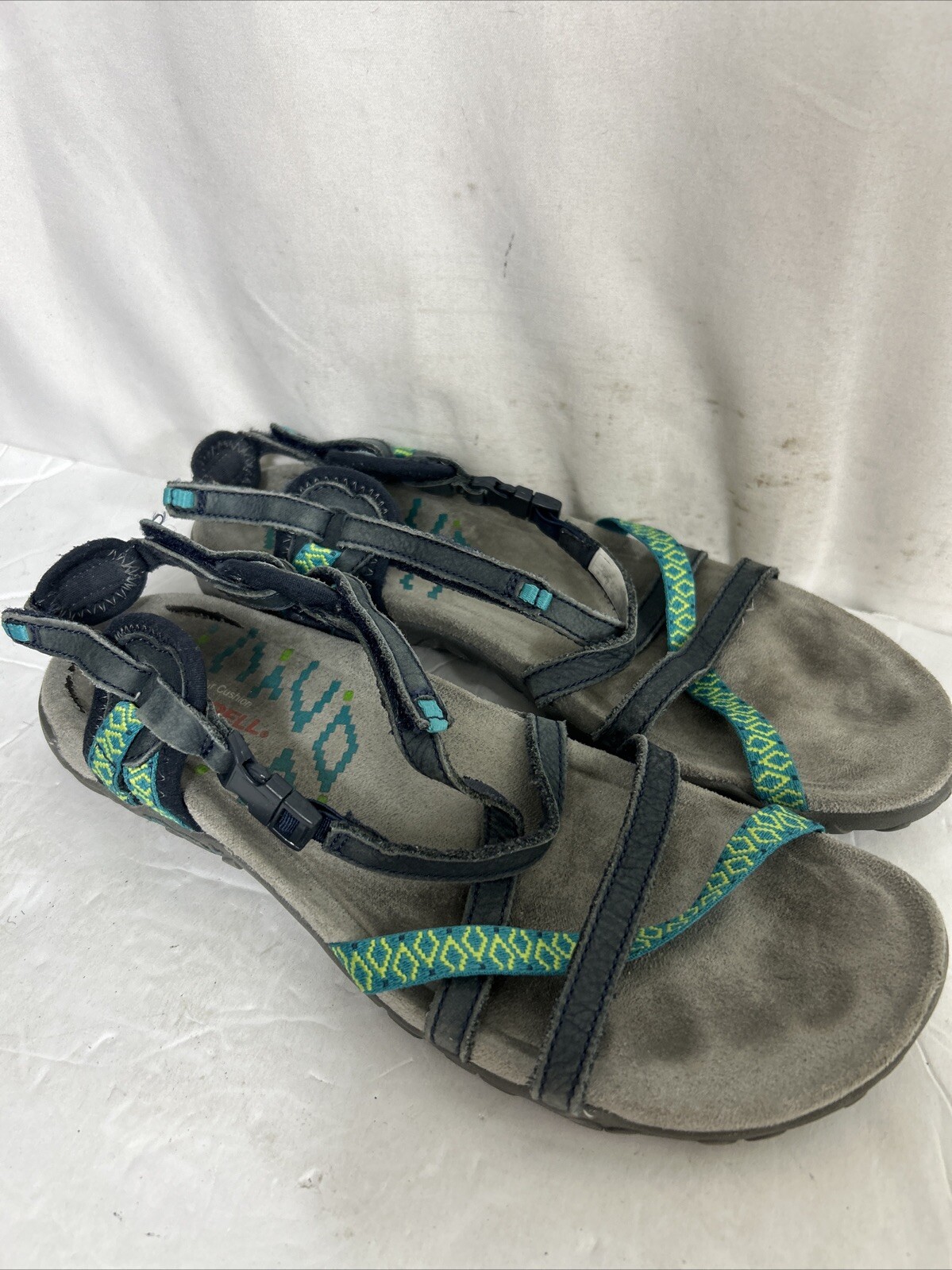 Sandali da donna Merrell Terran Lattice II con cinturini taglia 7 cuscini d'aria regolabili