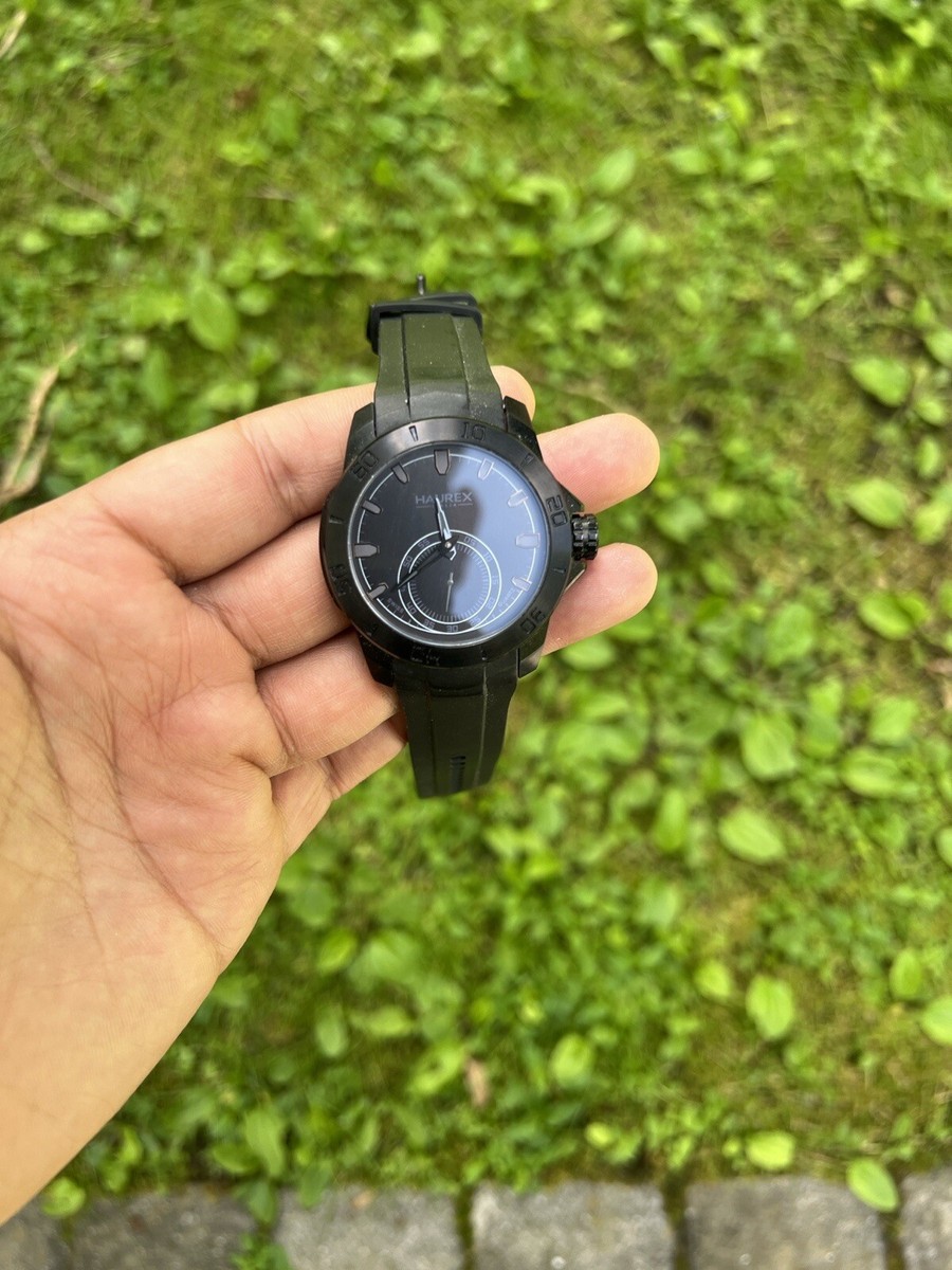 HAUREX クォーツ HAUREX WATCH MENS MADE IN ITALY SWISS MOVEMENT watch black | eBay