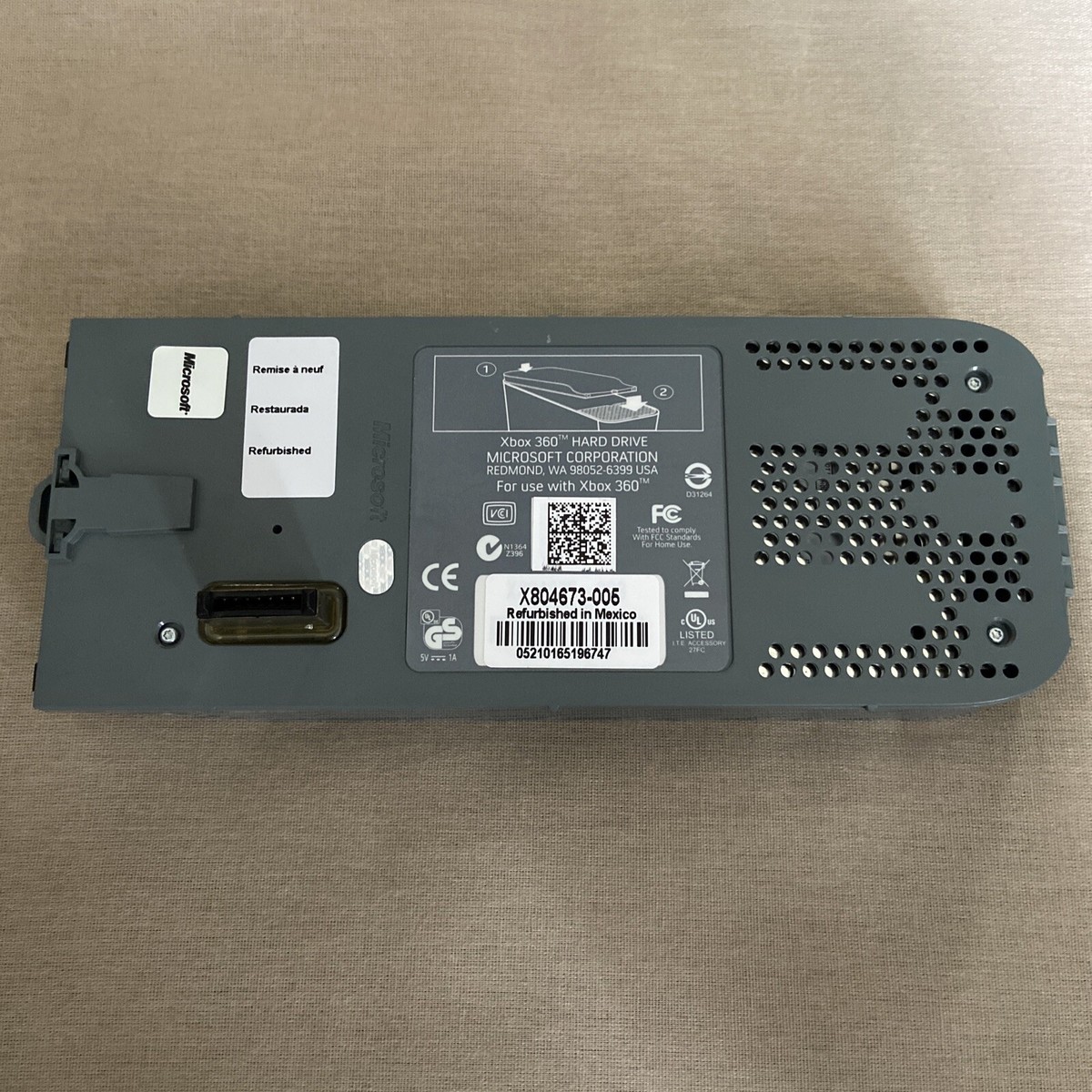 OFFICIAL Microsoft Core XBox 360 Hard Drive HDD 20GB X804673-005