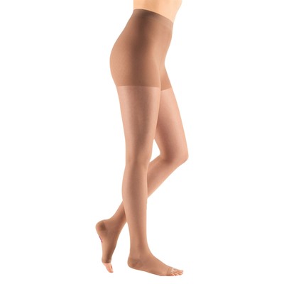 mediven sheer & soft for Women, 30-40 mmHg Panty Open Toe Compression Stockings,