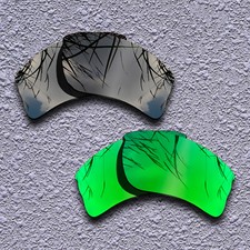 US Emerald Green Black Replacement Lenses For-Oakley Quarter jacket Polarized
