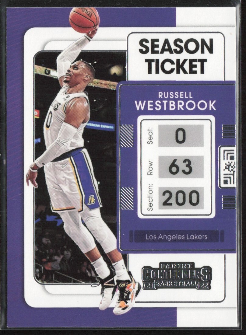 2021-22 Panini Contenders Game Ticket Anniversary Edition #52 Russell Westbrook