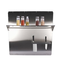 Range Backsplash with Shelf 29.5 x 29.5 Inch Range Hood Wall Shield