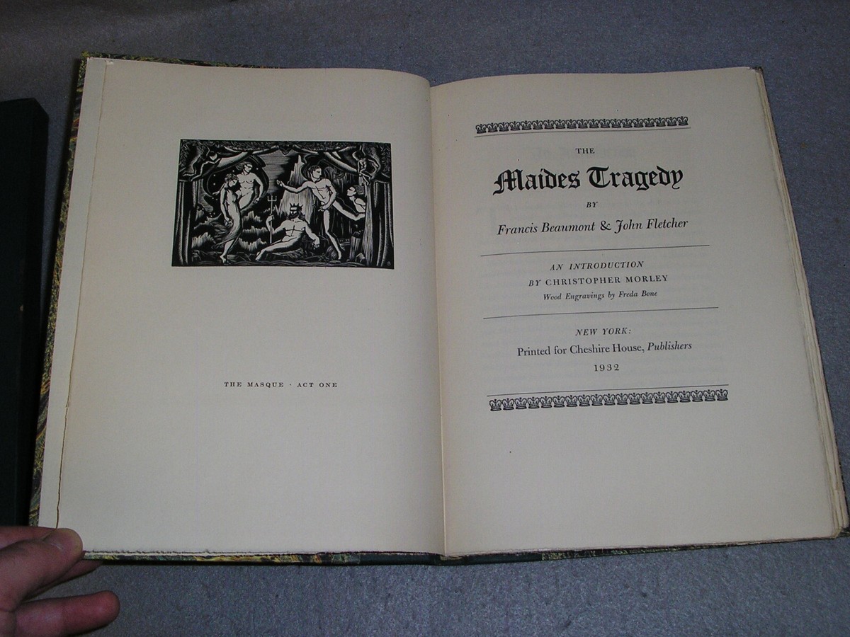 Antique English Play Book The Maid's Tragedy Beaumont Fletcher