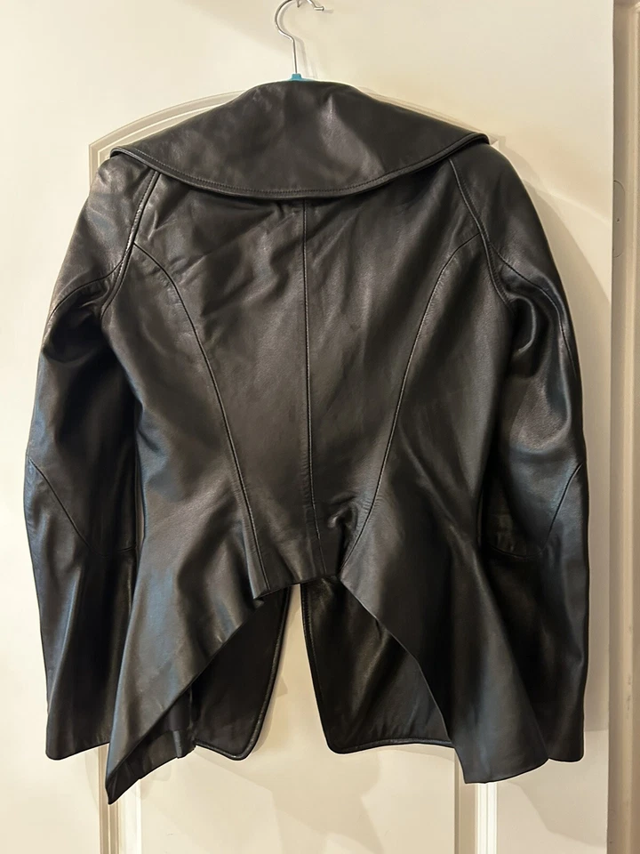 Chaqueta de cuero negra Altuzarra talla 8 Foto 3 de 4