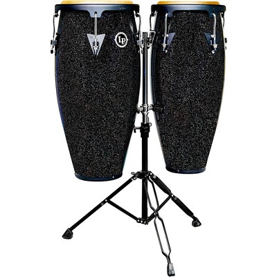 LP Santana Aspire Black Magic Conga Set with Double Stand