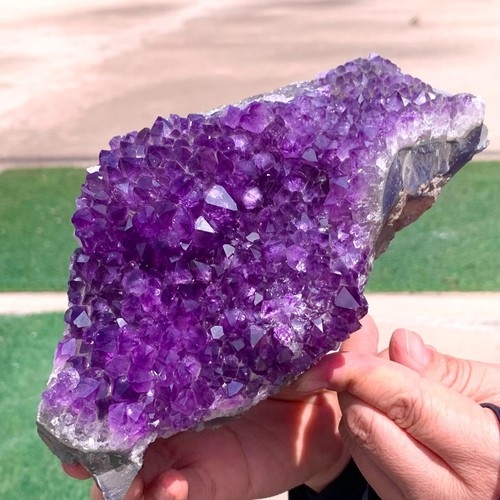 2.65LB Natural Amethyst geode quartz cluster crystal specimen Healing - Picture 20 of 24