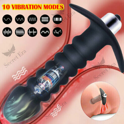 Male Anal Butt Plug Prostate Massager Vibrating Dildo Vibrator Sex Toys Women - Picture 1 of 10