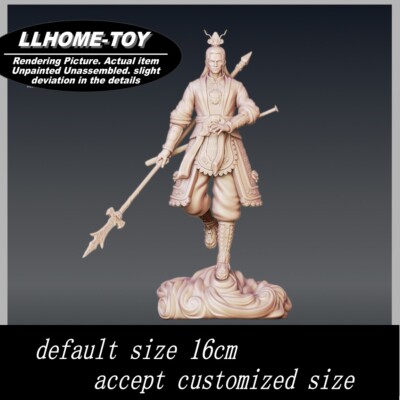 Game Yang Jian Erlang Spear Resin 3D Print GK Figure DIY Model Unpainted