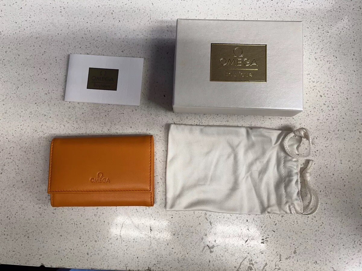 Omega Wallet Omega Boutique Leather Wallet & Key-Holder Gift Set, New with Tags