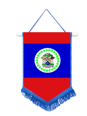 Belize Auto / Wandwimpel mit farbigem Rand fantastische Mitbringsel
