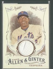 2016 TOPPS ALLEN & GINTER YOENIS CESPEDES METS GAME USED JERSEY PATCH RELIC