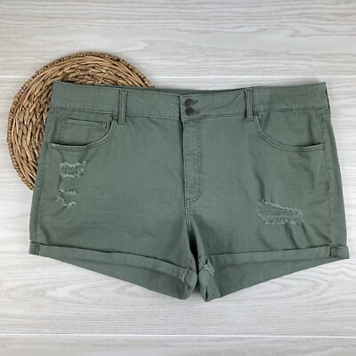 olive green plus size shorts