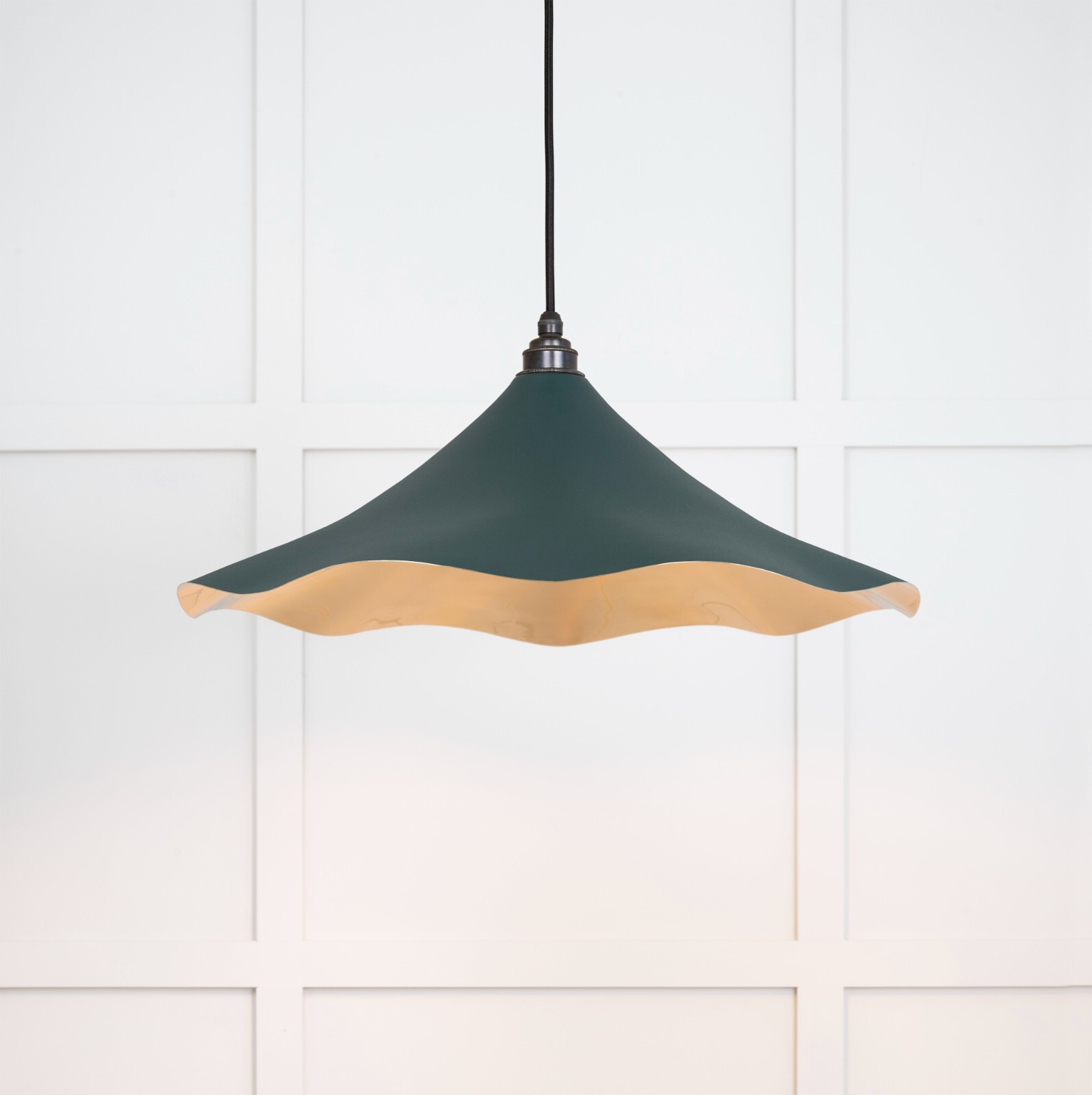 From The Anvil 49731SDI Smooth Brass Flora Pendant in Dingle
