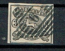 Altdeutschland Braunschweig MiNr 8  gestempelt unten etwas ber&uuml;hrt sonst tadello