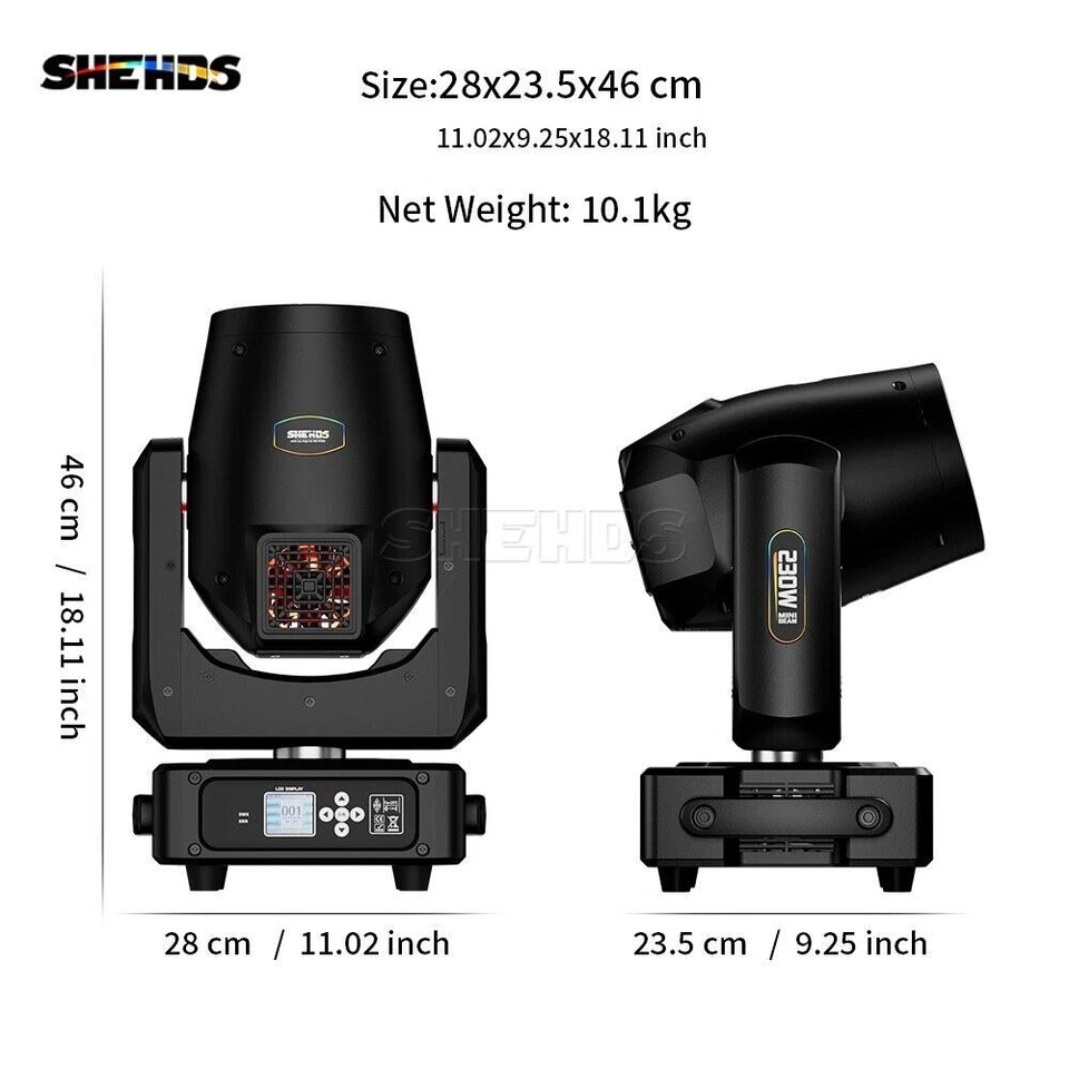 2Pcs NEW Version Sharpy 7R 230W Mini Beam Moving Head Lighting with Flightcase - Image 2 of 4