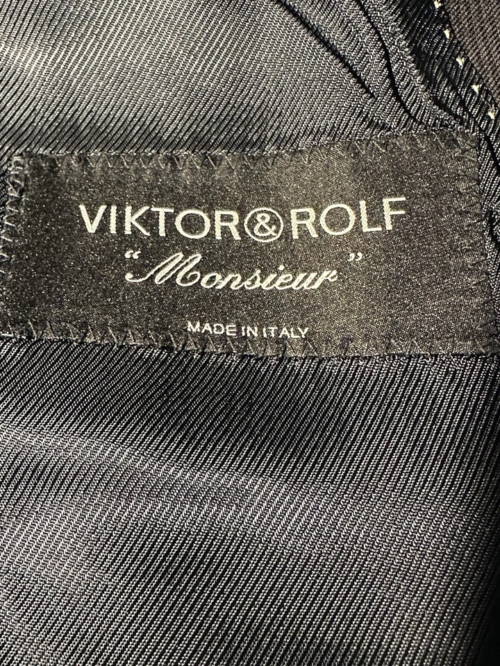 Blazer Victor&Rolf "Monsieur"/Italia Hombre Lana Negra Fina Talla 52 (42EE. UU.) Usado Foto 4 de 4