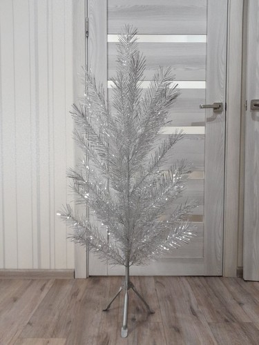 CHRISTMAS. SILVER FIR-TREE. Vintage Artificial Aluminum. CHRISTMAS TREE USSR - Picture 10 of 12