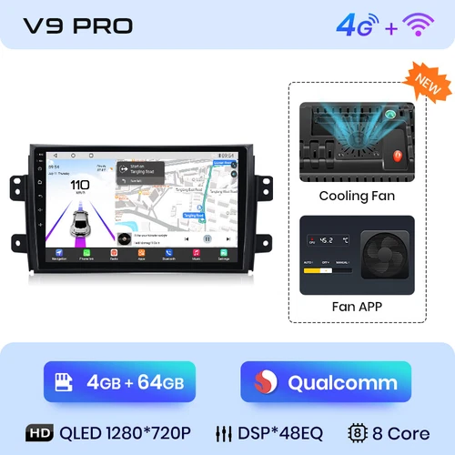 Qualcommchip für SUZUKI SX4 2006-2013 CarPlay Android 13 Autoradio GPS 128G - Bild 3 von 14