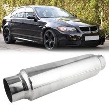 For 3 Series F30 E90 E92 2.5" Inlet/Out Exhaust Muffler Resonator Deep Tone 16"