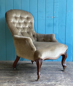 victorian button back nursing chair