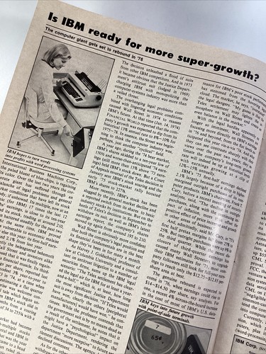Financial World Magazine Vtg 1975 Rare Ads IBM Textiles Springs Stevens Riviana - Picture 8 of 20