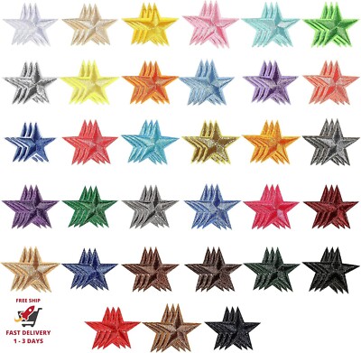 99 mini parches termoadhesivos de estrellas - Pequeños apliques bordados para