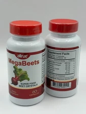 Mega Beets Superfood 60 Capsulas Energy Beetroot Bones Antioxidant Stamina Pills
