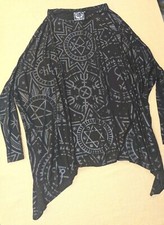 Killstar Occult Symbols Off Shoulder Shirt Size-XL. New Gothic Witch Halloween