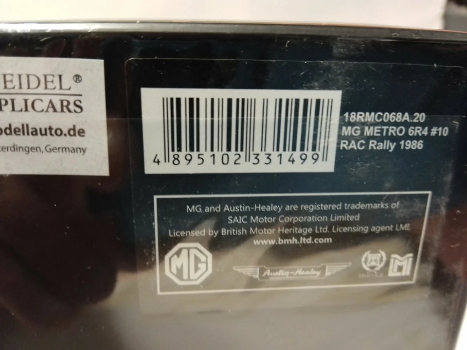 IXO MG Metro 6R4 #10 Wilson Harris RAC Rally 1986 1/18 18RMC068A - Immagine 3 di 3