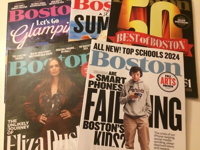 BOSTON Magazine Magazine~NEW~$3 Each~Jun July - Nov Dec 2024/Jan Feb Mar 2025