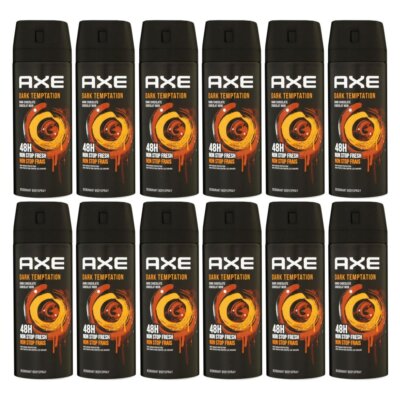 Axe Dark Temptation 12 x 150 ml Deodorant Deospray Deodorant Spray Deo Spray Set