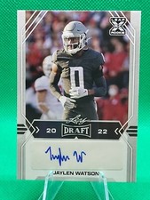 2022 Leaf Draft Jaylen Watson Auto XRC #BA-JW3 💥Chiefs Rookie Star💥