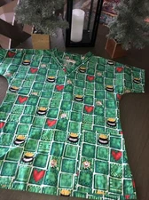 white cross 💚 leprechauns uniform top sz S