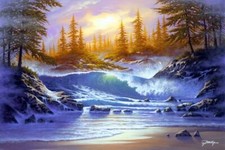 Ceramic Backsplash Tile Mural Beach Scene Kitchen/Bathroom/Shower - Lullaby Sea